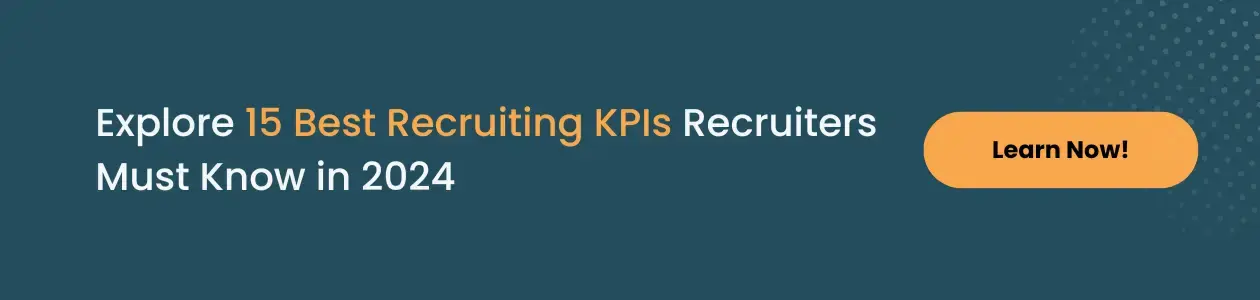 Relevant Recruitment KPIs on Recruitment Dashboard
