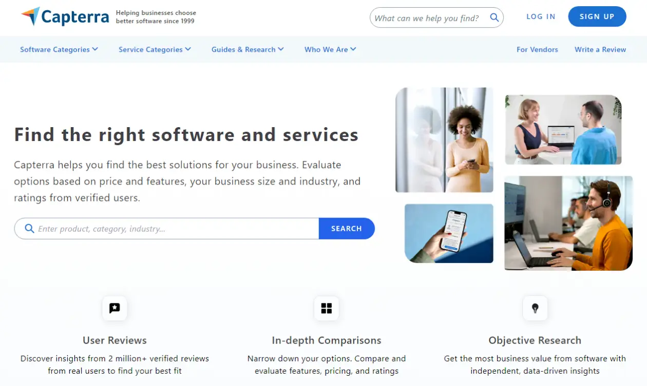 Capterra - Software Service Review Sites