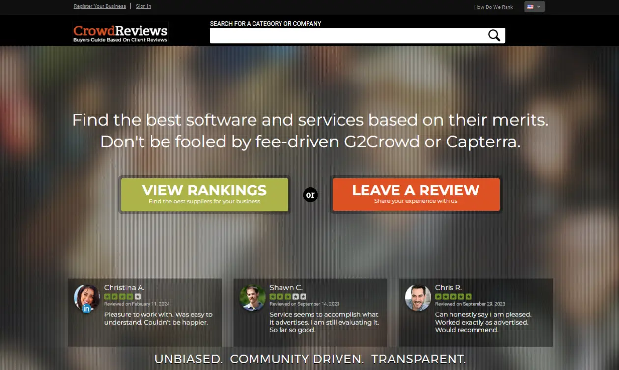 CrowdReviews - Software Service Review Site