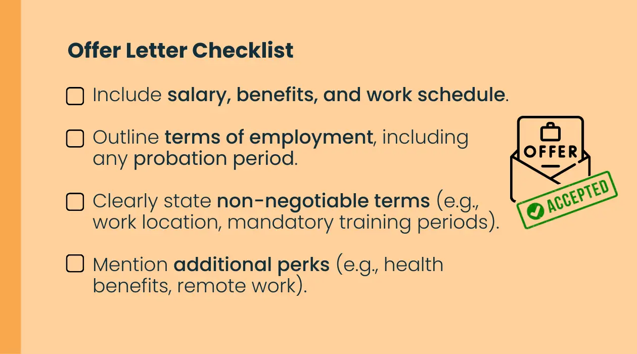 Offer Letter Checklist