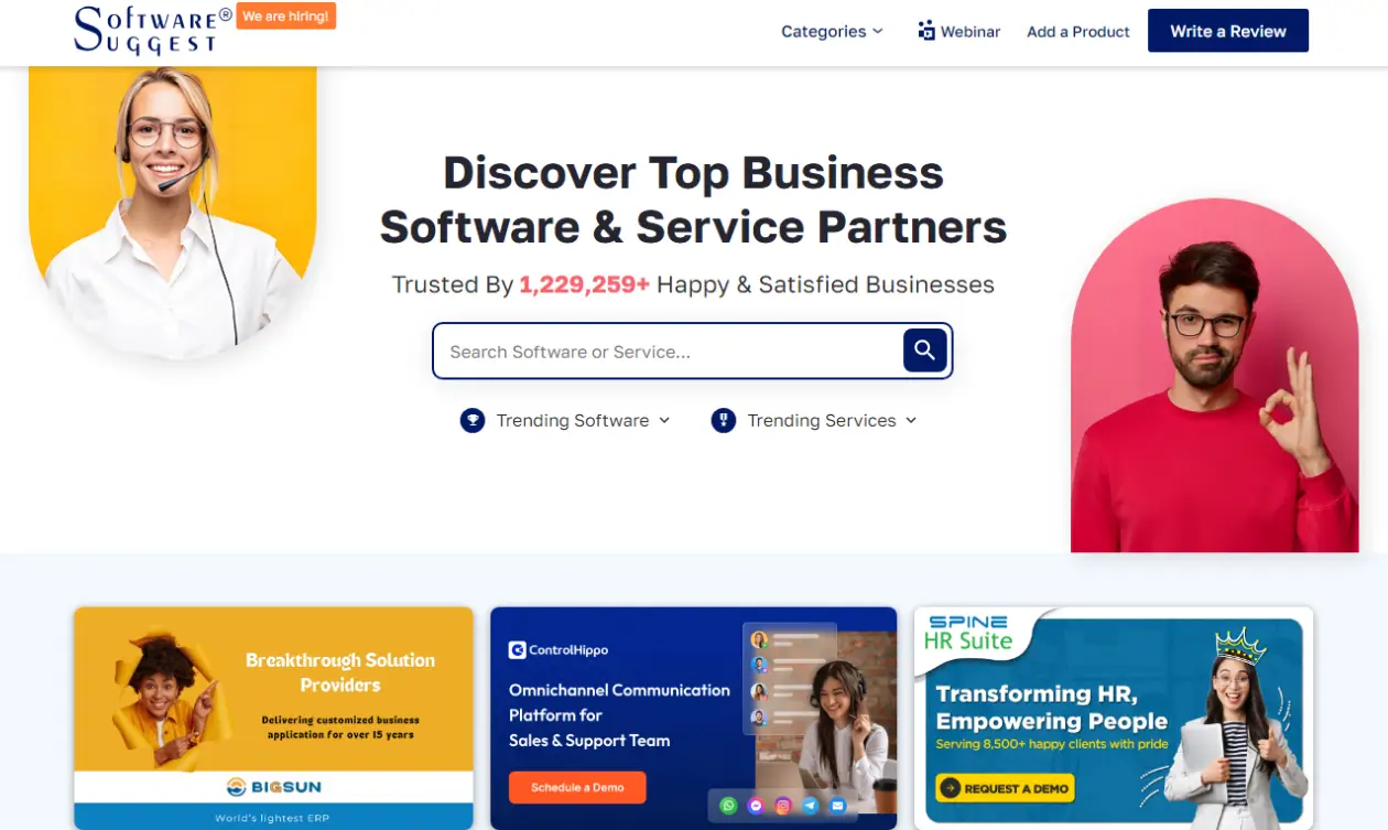 SoftwareSuggest - Software Service Review Site