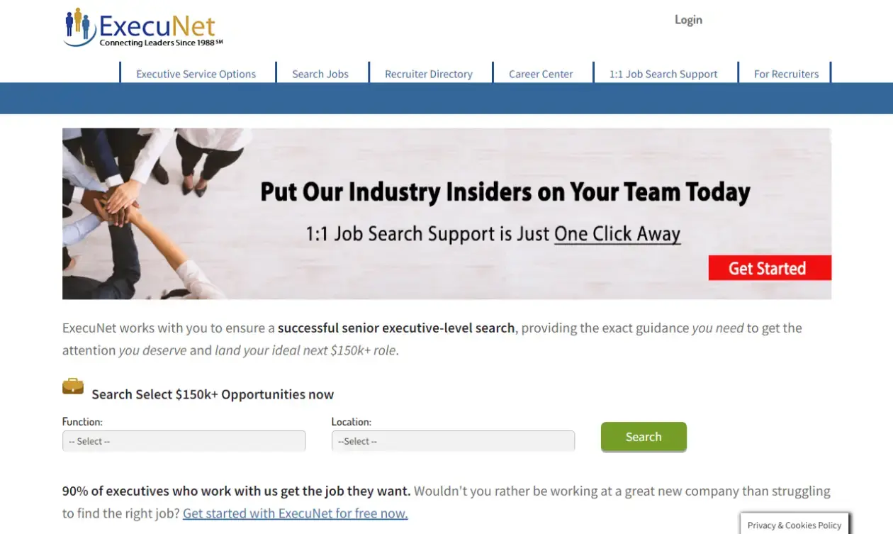 ExecuNet - Executive Job board